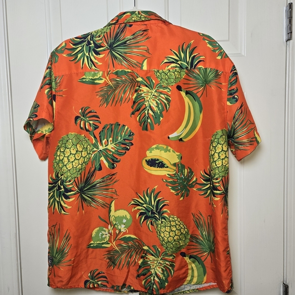 South Pole Tropical Fruit Print Shirt Retro Button Down Casual BOLD SUMMER Lg - Picture 6 of 16